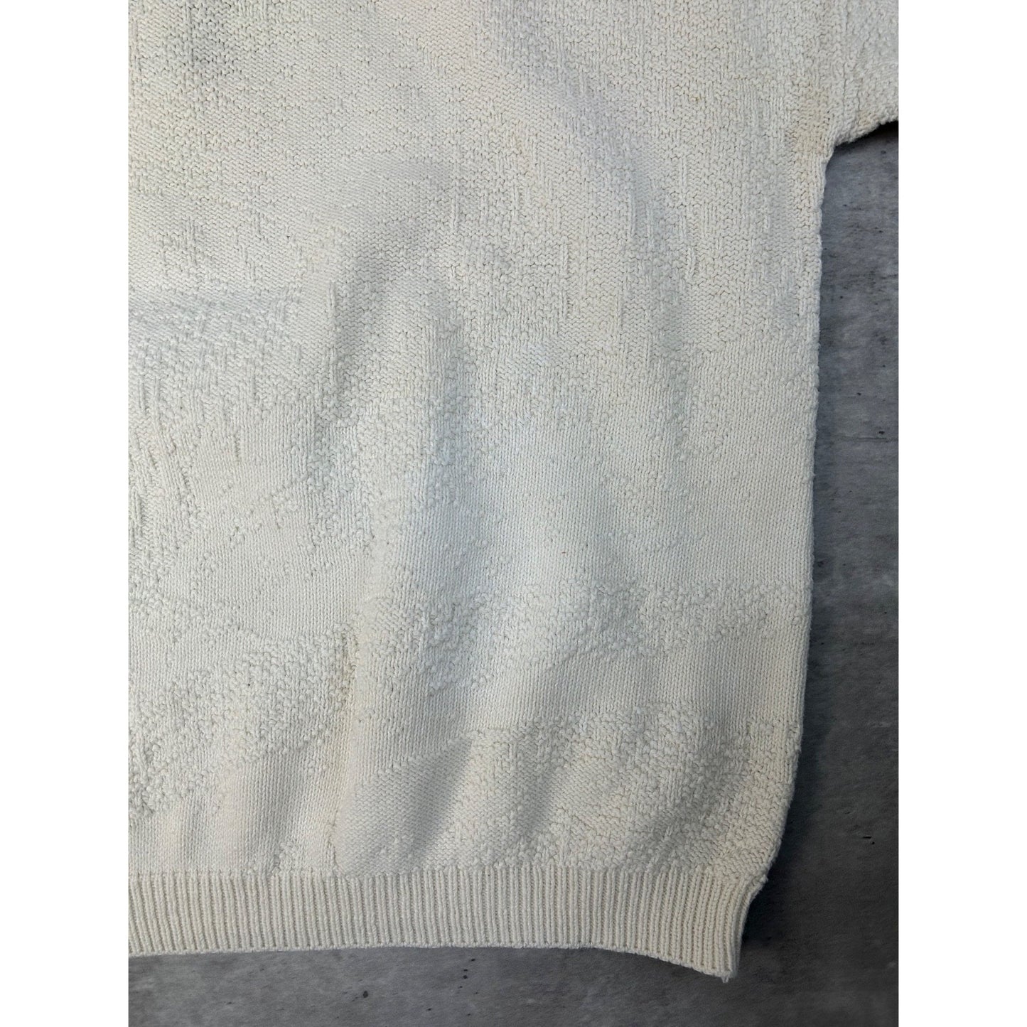 Vintage 90s Duck Hunting Dog Embroidered Graphic Knit Sweater Size Large