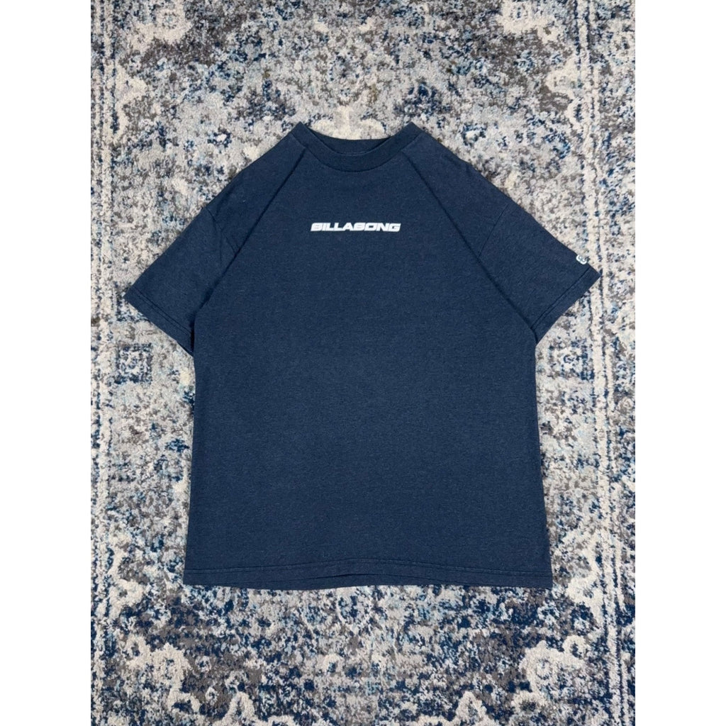 Vintage Y2K Billabong Spellout Logo Graphic T-Shirt Size Large