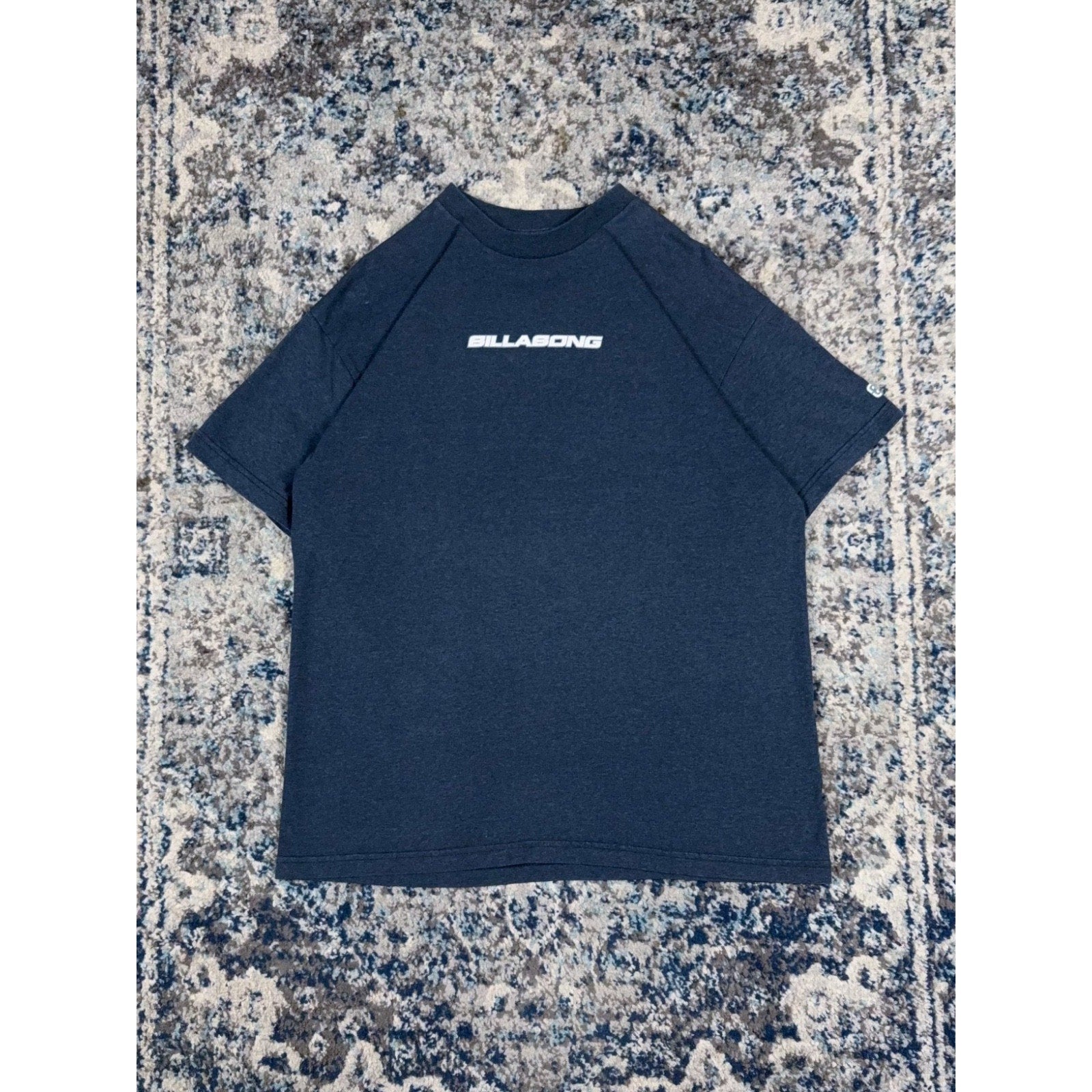 Vintage Y2K Billabong Spellout Logo Graphic T-Shirt Size Large