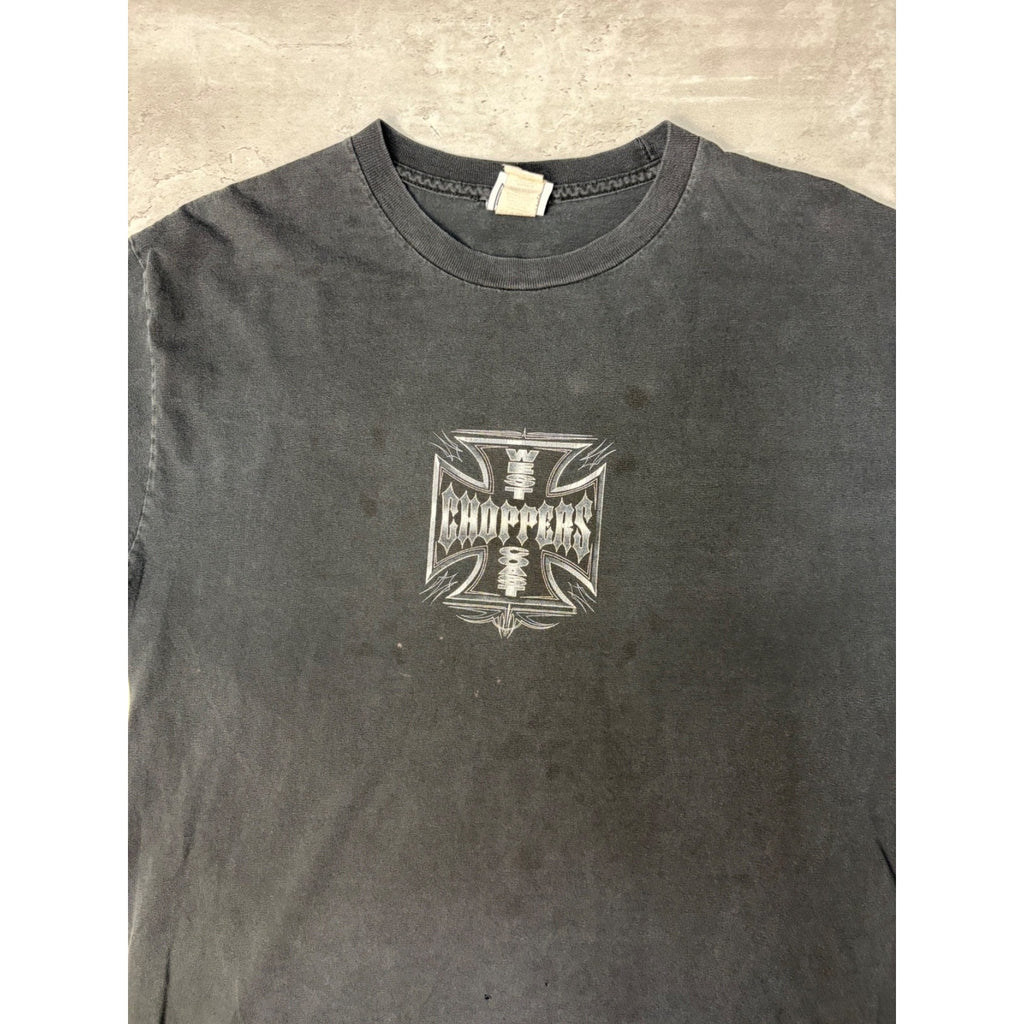 Vintage Y2K West Coast Choppers Sleeve Spellout Long Sleeve T-Shirt Size Large