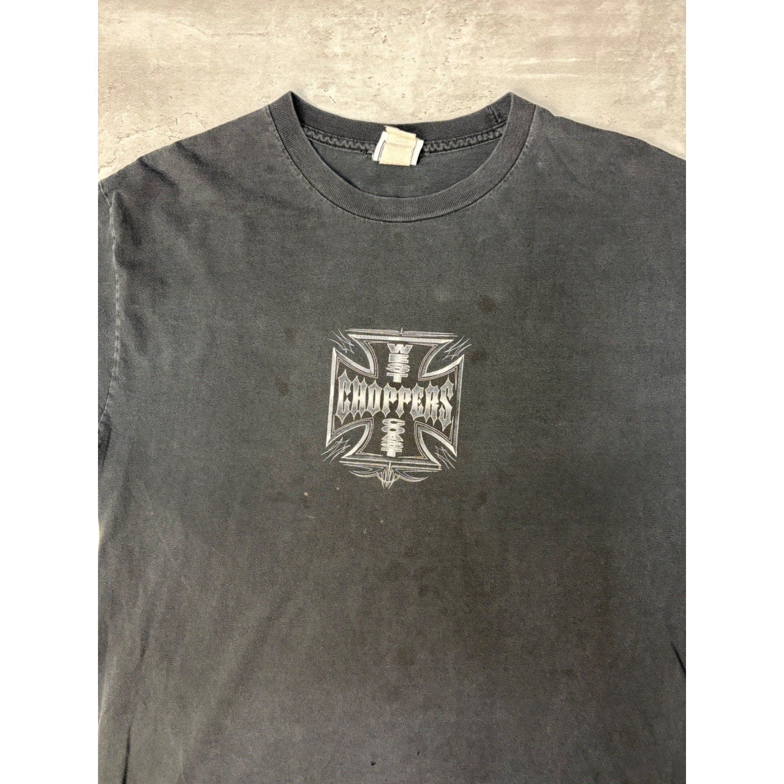 Vintage Y2K West Coast Choppers Sleeve Spellout Long Sleeve T-Shirt Size Large