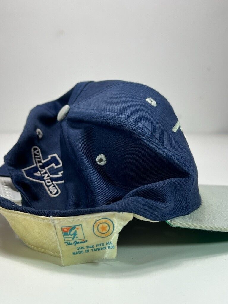 Vtg 90s Villanova University NCAA Embroidered Spellout Snapback Hat OSFA