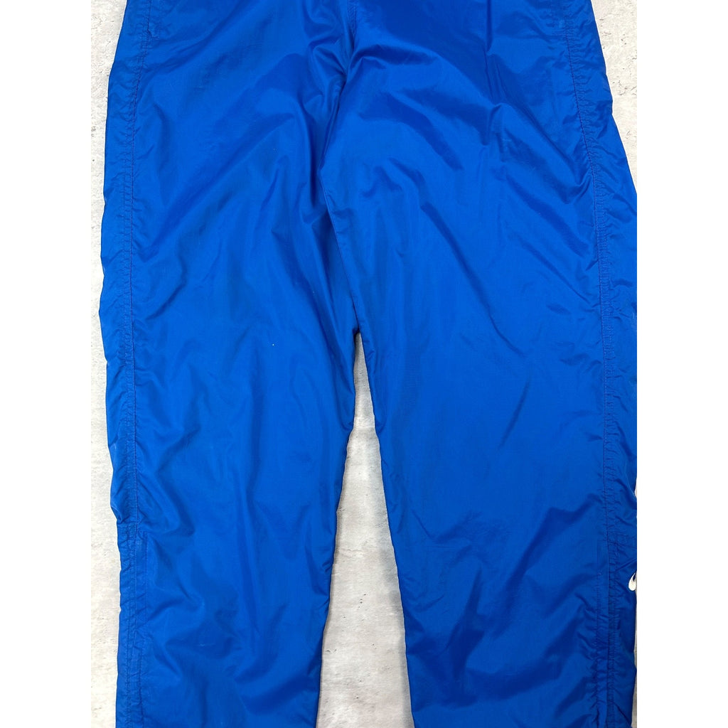 Vintage 2000s Nike Embroidered Swoosh Nylon Track Pants Size Small Blue