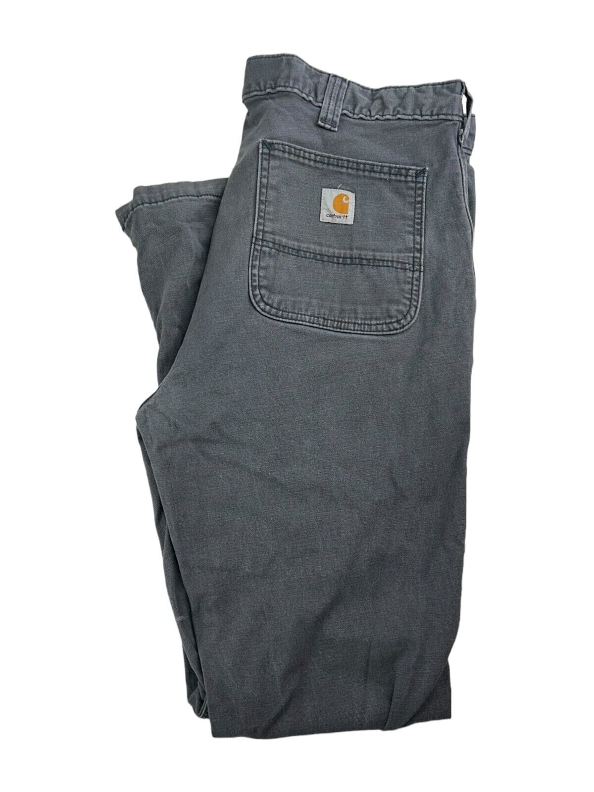 Carhartt Straight Fit Canvas Workwear Pants Size 37 Gray