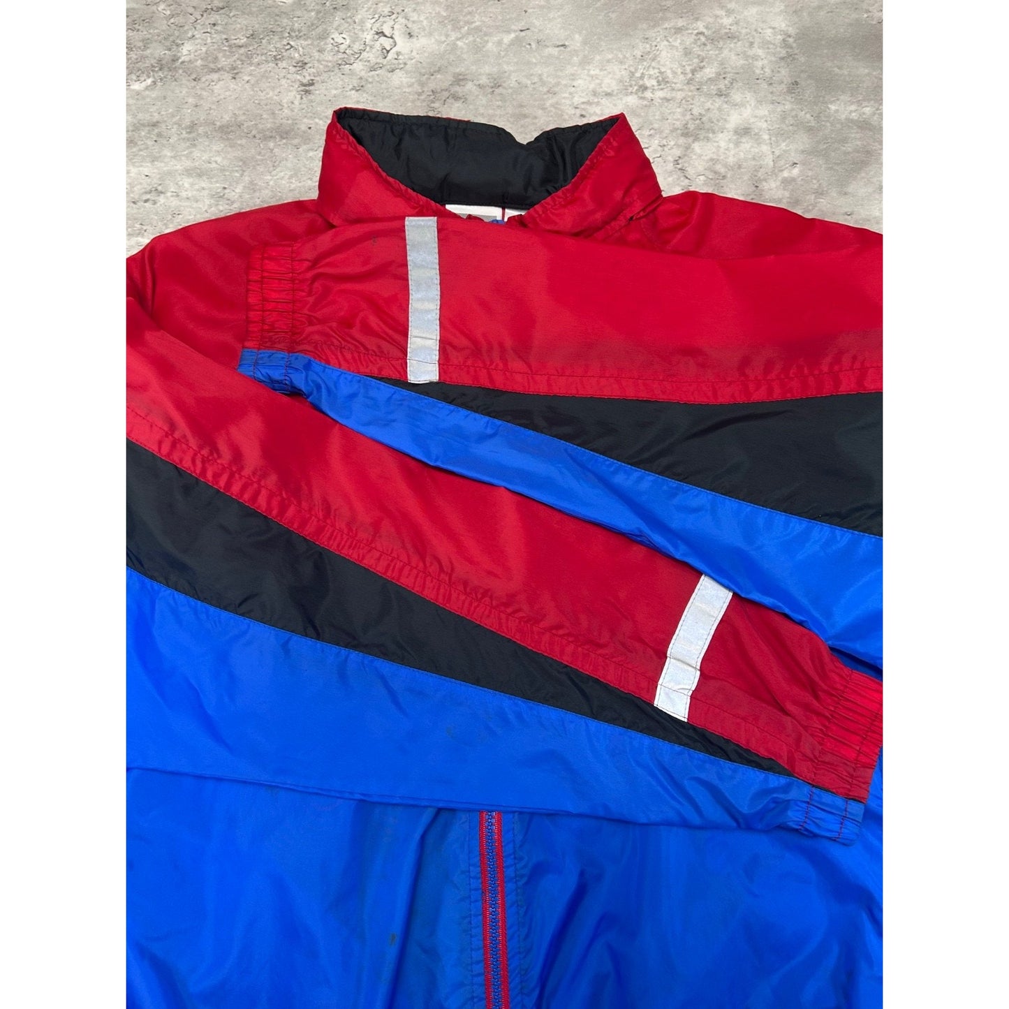 Vintage 80s/90s Youth Nike Embroidered Logo Full Zip Windbreaker Jacket Size XL