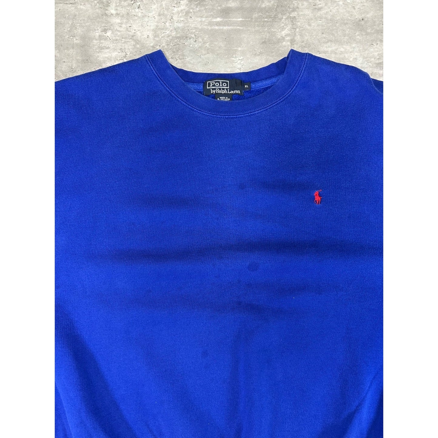 Vintage 90s Polo Ralph Lauren Embroidered Pony Crewneck Sweatshirt Size XL