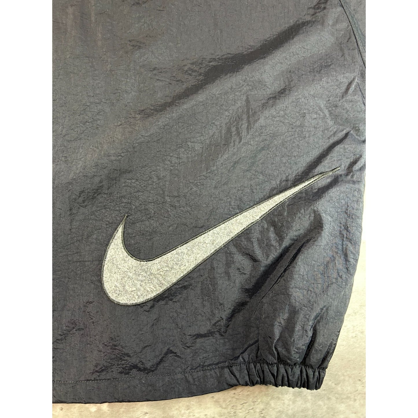 Vintage 2000s Nike Embroidered Logo Full Zip Nylon Jacket Size Large Black