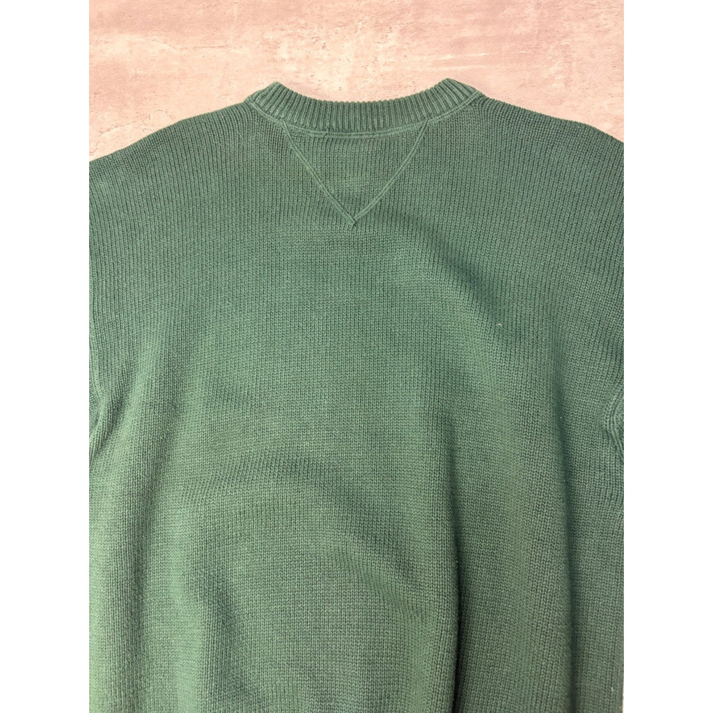 Vintage Tommy Hilfiger Embroidered Crest Pullover Knit Sweater Size Large