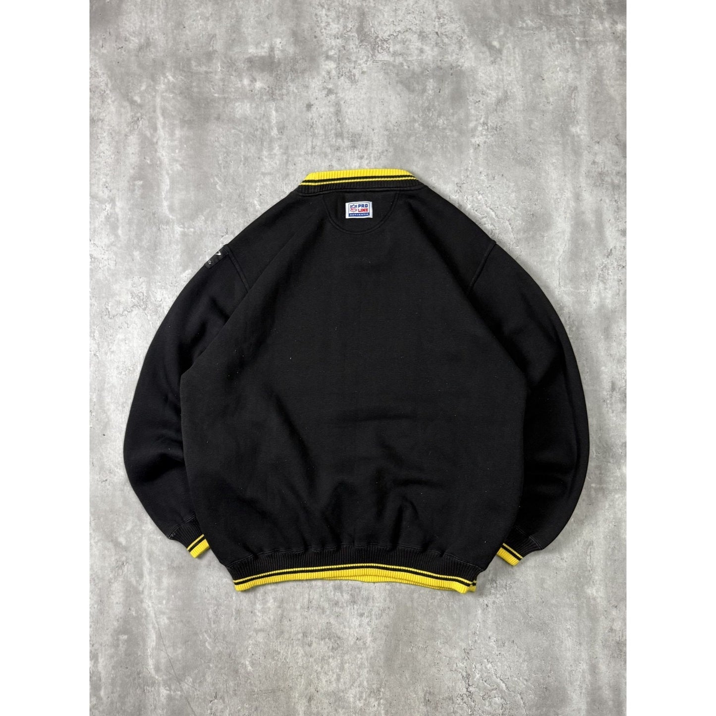 Vintage 90s Pittsburgh Steelers NFL Embroidered Spellout Sweatshirt Size XL