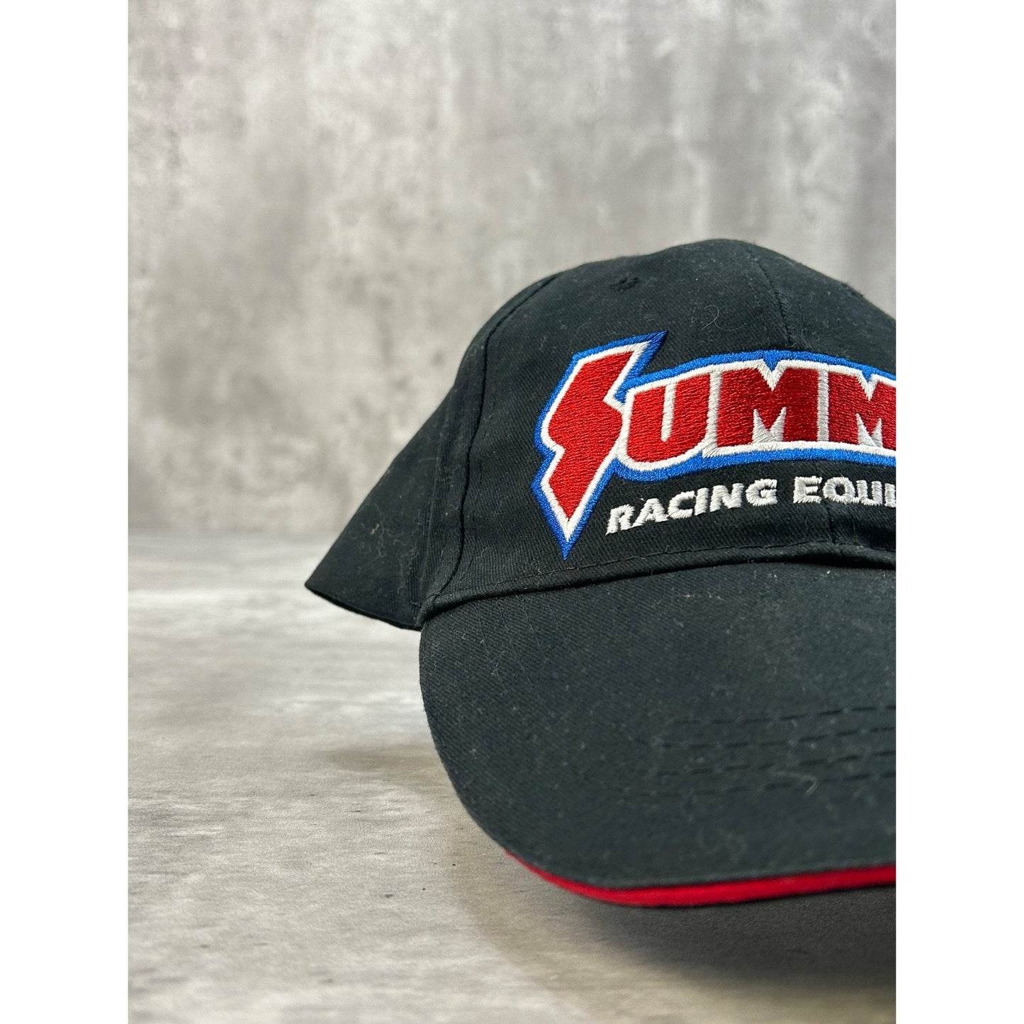 Vintage Summit Racing Equipment Embroidered Spellout Strapback Hat OSFA