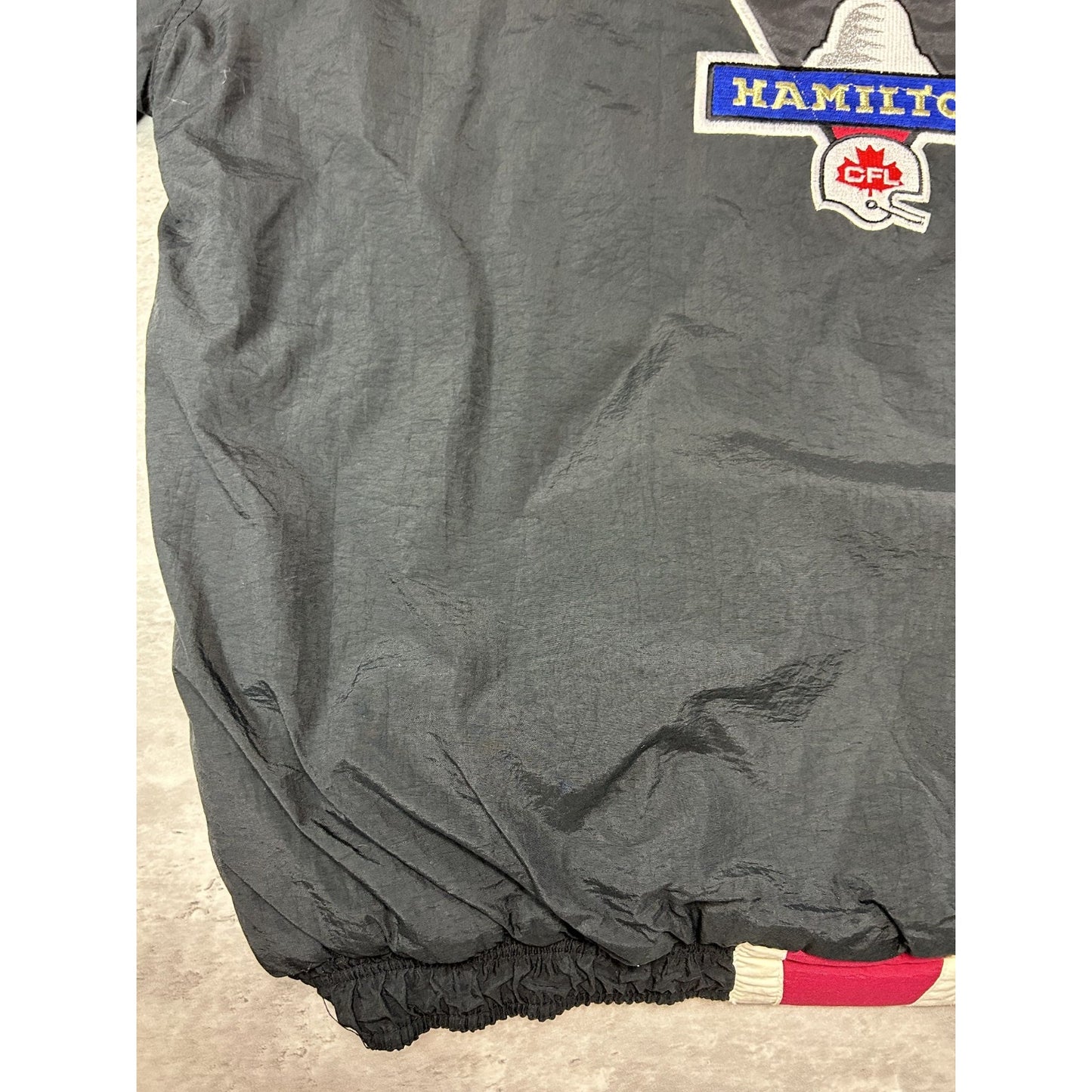 Vintage 1996 Hamilton Tiger Cats CFL Grey Cup Insulated Starter Jacket Sz Large