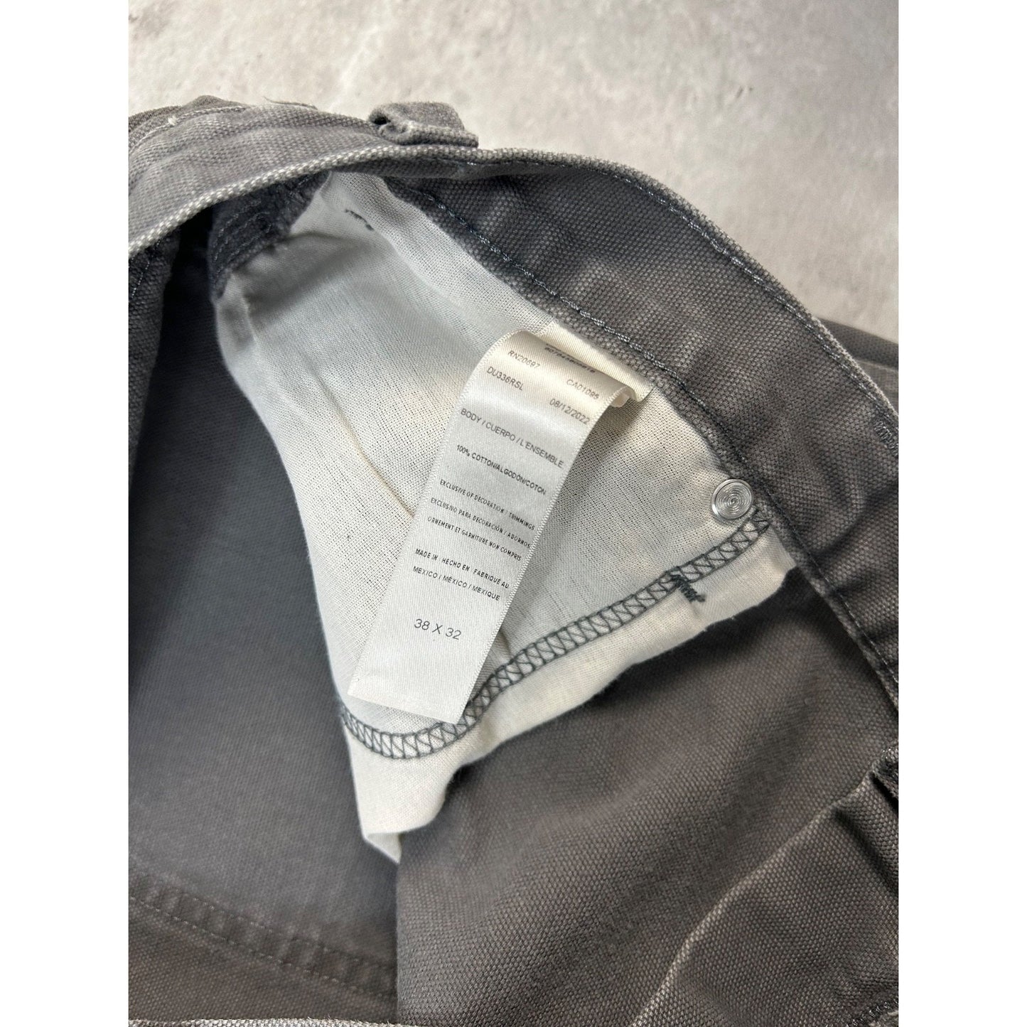 Dickies Canvas Workwear Carpenter Pants Size 39 Gray