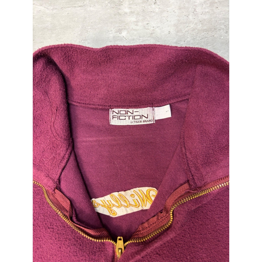 Vintage 90s Queens University Embroidered Logo 1/4 Zip Sweatshirt Size XL