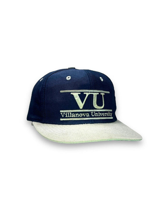 Vtg 90s Villanova University NCAA Embroidered Spellout Snapback Hat OSFA