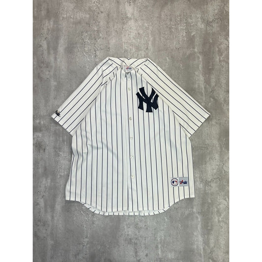 Vintage 90s New York Yankees MLB Stitched Pinstripe Baseball Jersey Size XL