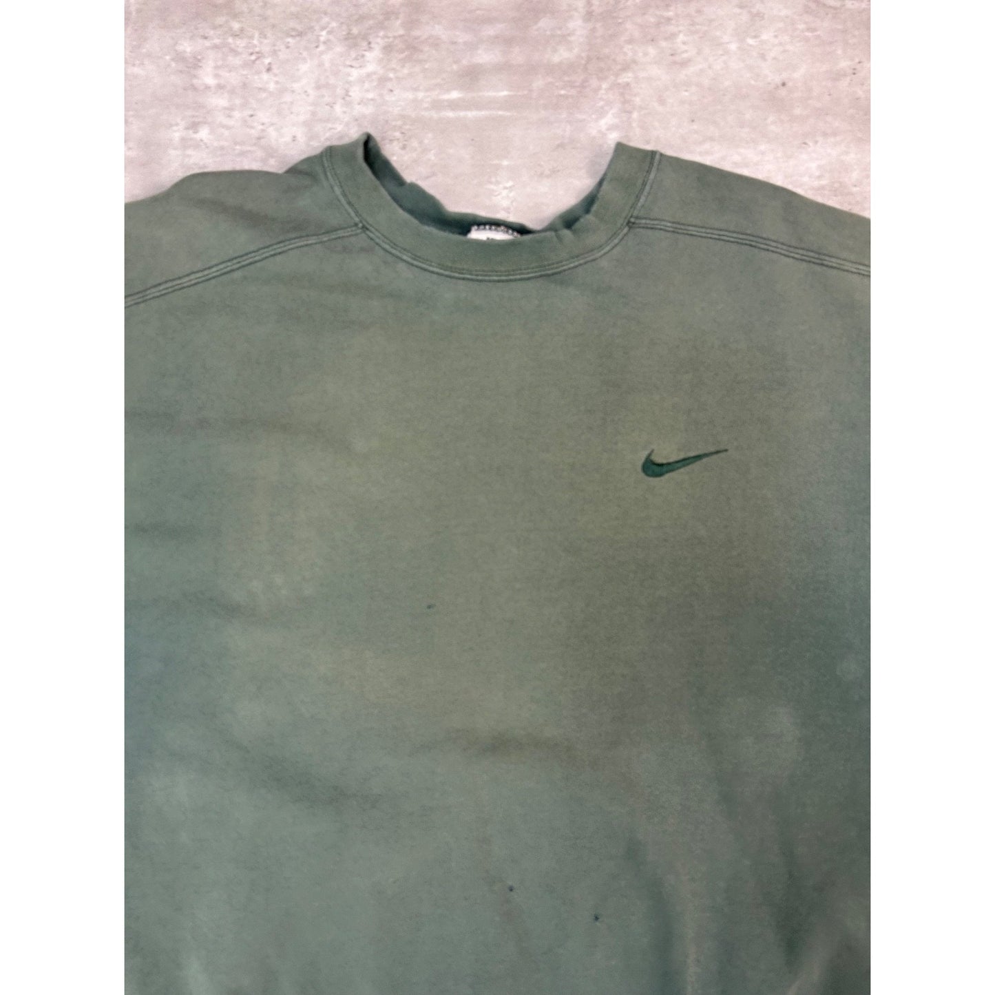 Vintage 90s Nike Tonal Embroidered Mini Swoosh Crewneck Sweatshirt Size XL