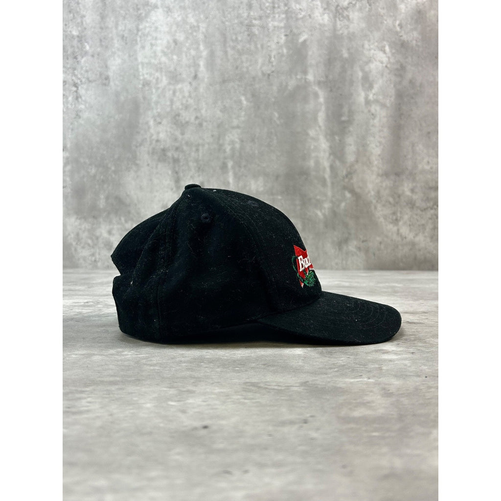 Vintage 90s Budweiser Embroidered Lizard Logo Beer Promo Snapback Hat OSFA