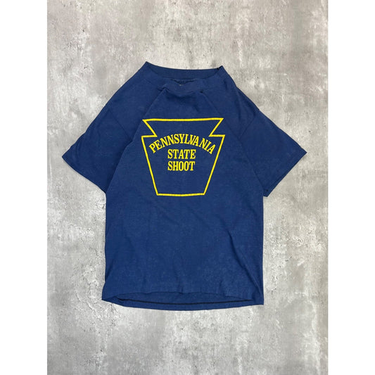 Vintage 80s/90s Pennsylvania State Shoot Skeet Shooting Graphic T-Shirt Medium