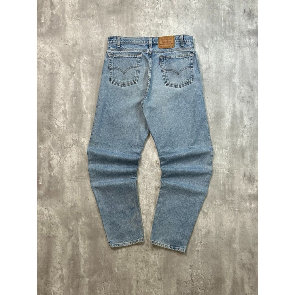 Vintage 90s Levis 550 Red Tab Light Wash Denim Pants Size 35