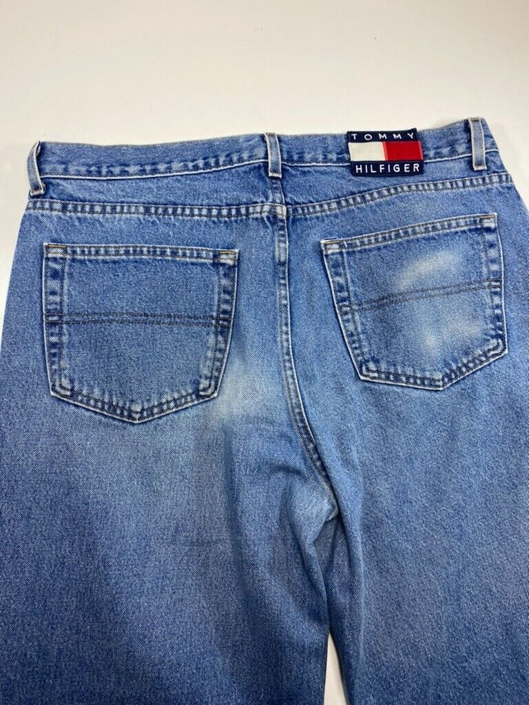 Vintage Tommy Jeans Medium Wash Denim Pants Size 36W Blue