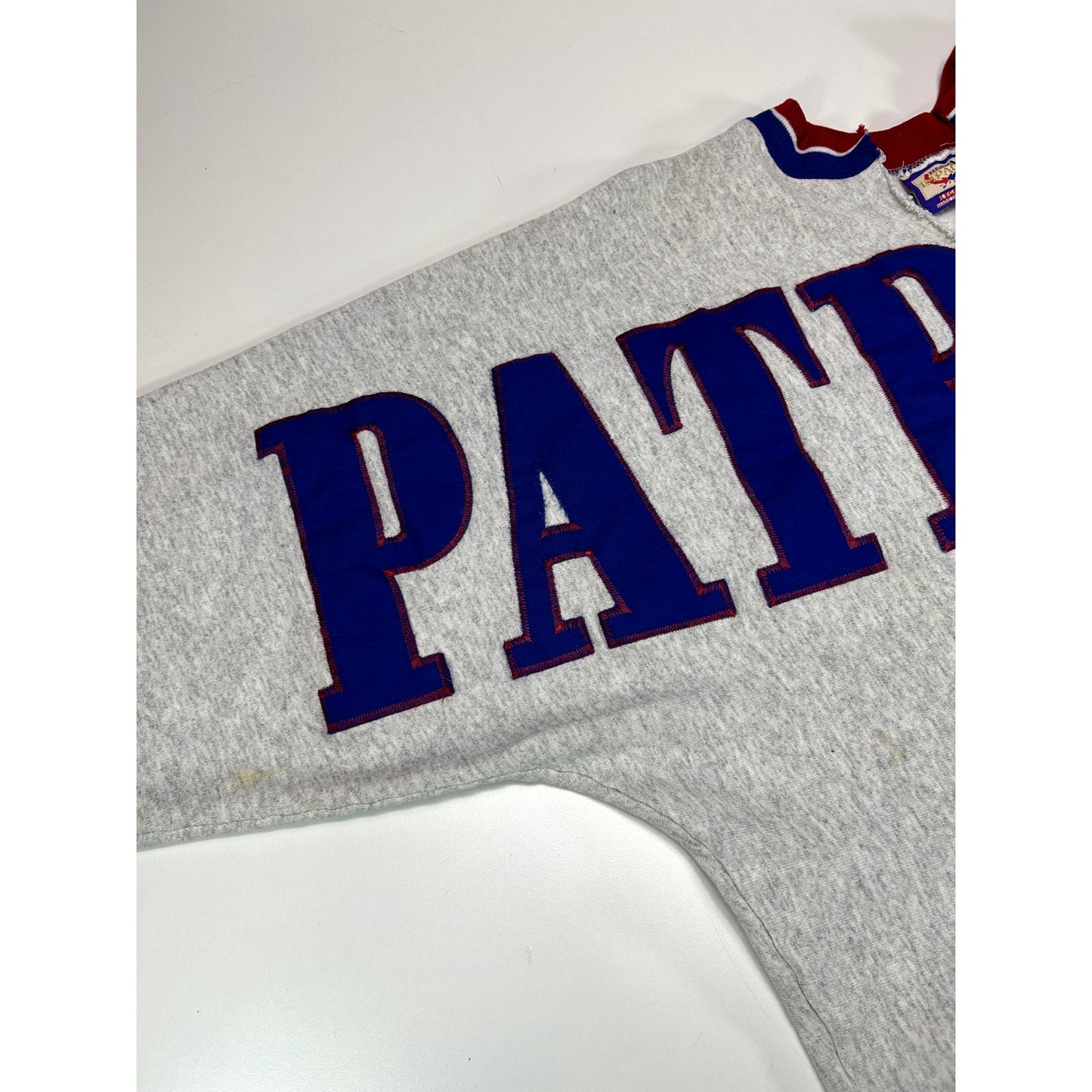 Vintage 90s New England Patriots NFL Big Spell Out Sweatshirt Size XL