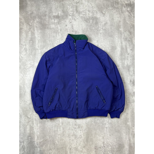 Vintage 90s Womens Eddie Bauer Fleece Lined Full Zip Nylon Bomber Jacket Size XL