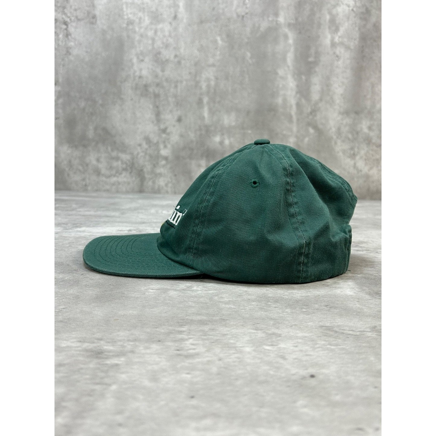 Vintage Gone Fishin' Embroidered Spellout Strapback Hat OSFA