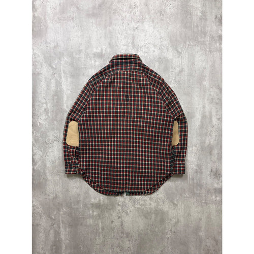 Vintage 1950s Buckskein 1005 Wool Plaid Print Full Zip Flannel Shirt Size Large