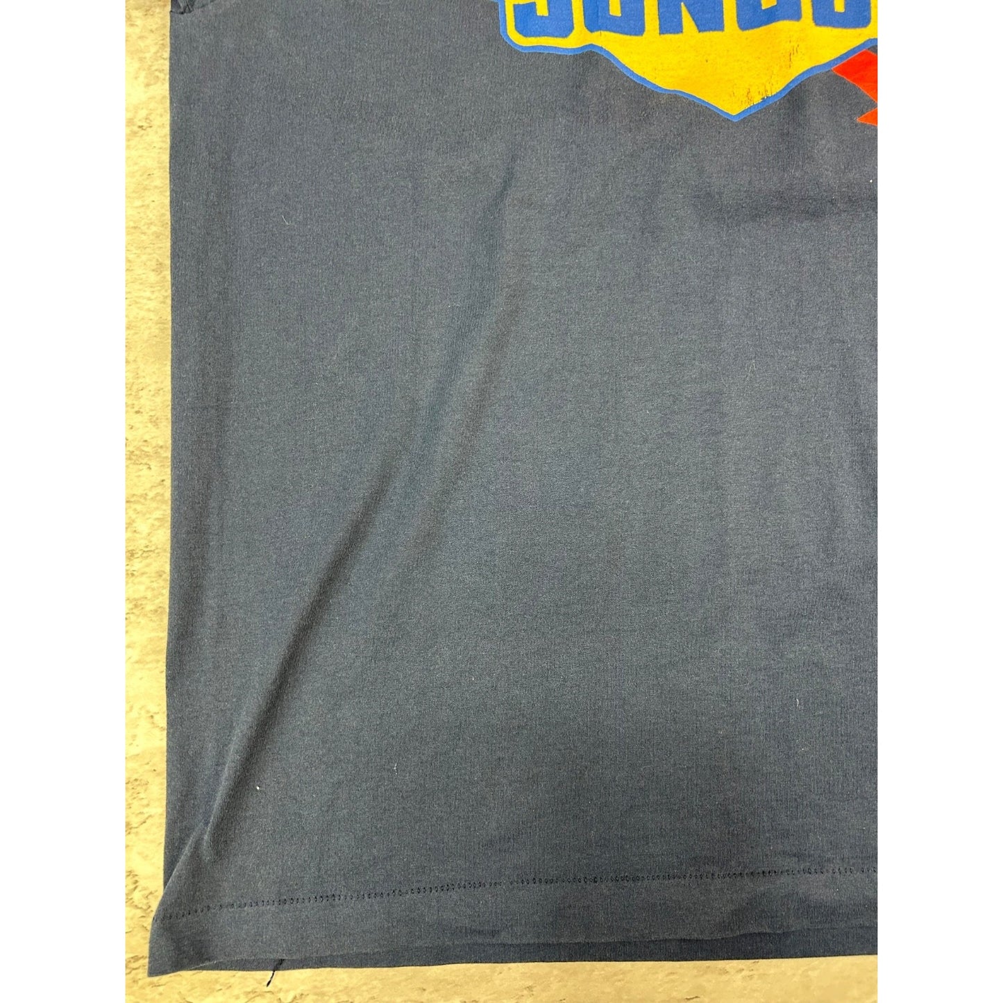 Vintage 90s Sunoco Fuel Graphic Spellout Logo T-Shirt Size XL Blue