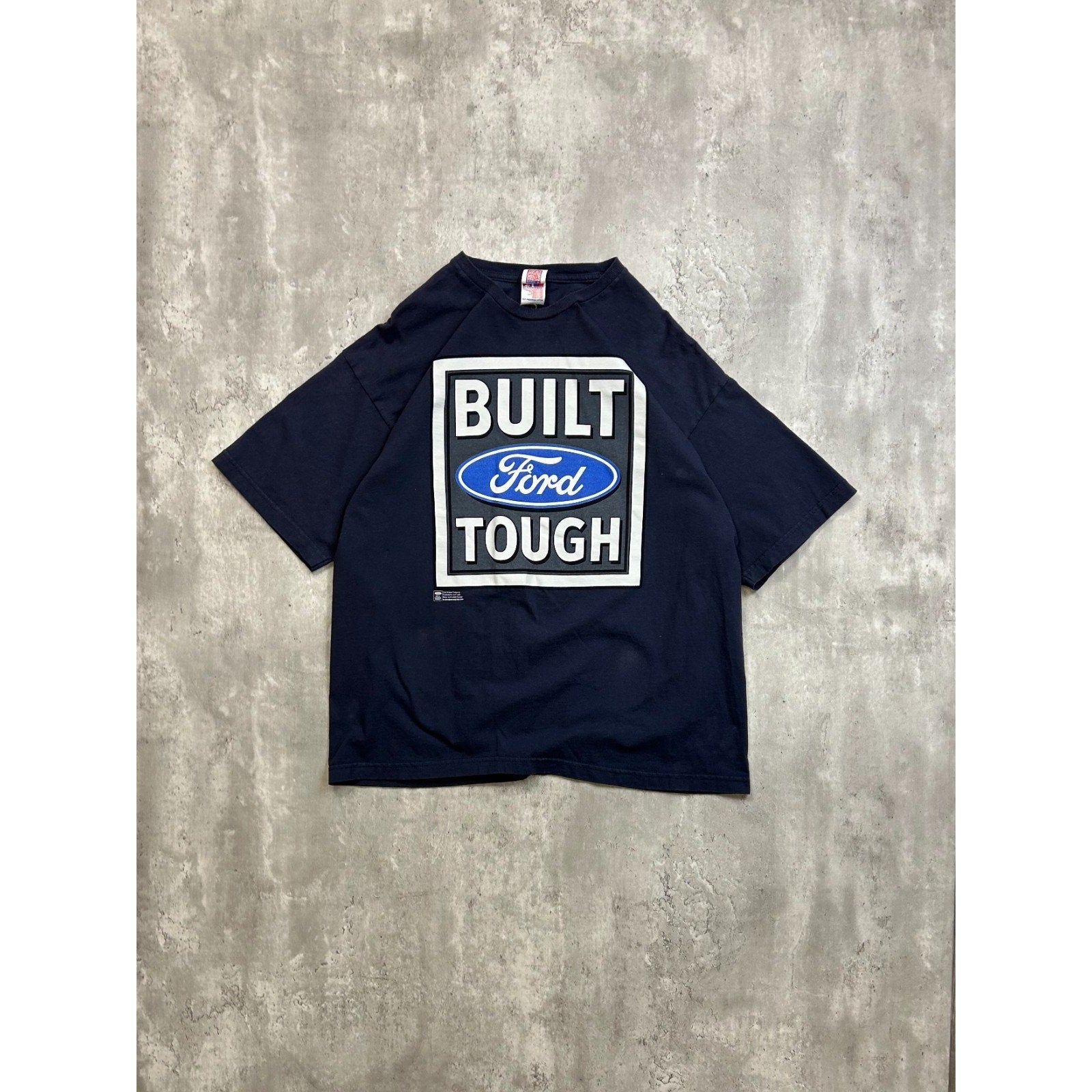 Vintage Ford Built Tough Slogan Logo Graphic T-Shirt Size XL