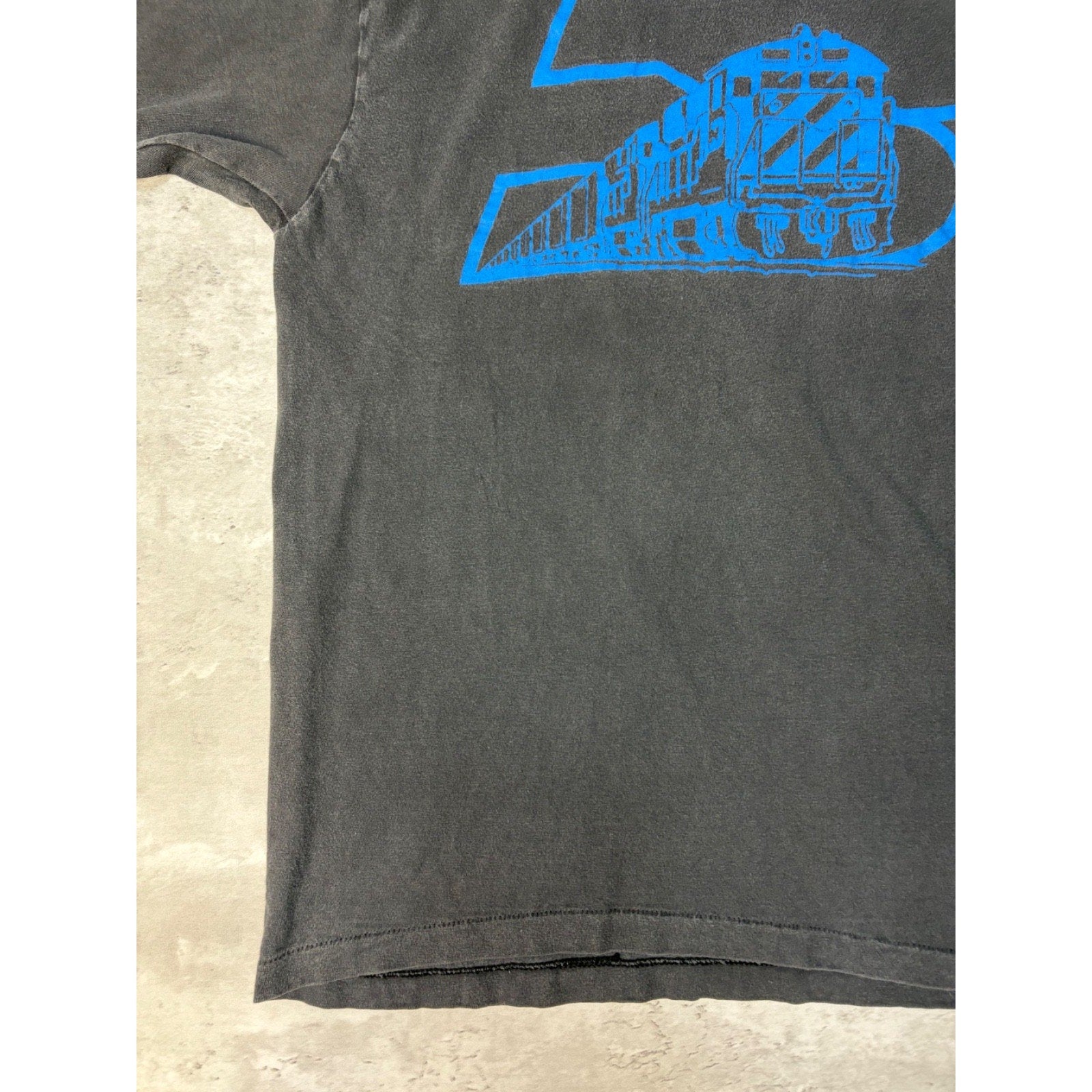 Vintage 90s Train Graphic T-Shirt Size Large