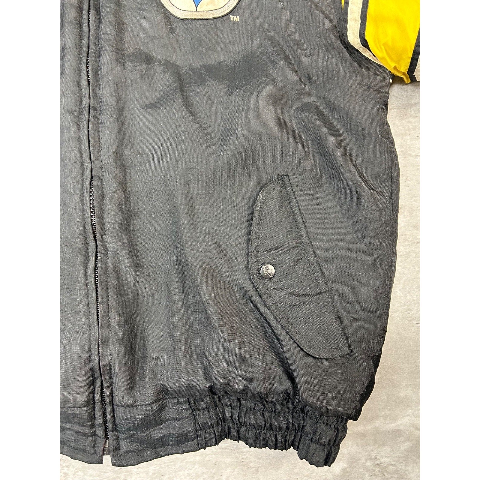 Vintage 90s Pittsburgh Steelers NFL Insulated Full Zip Jacket Size Medium