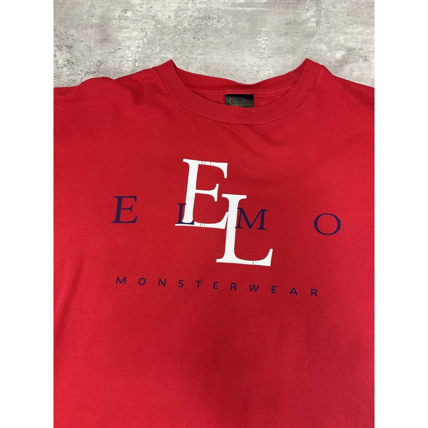 Vintage 90s Sesame Street Elmo Monster Wear Tv Show Promo T-Shirt Size XL