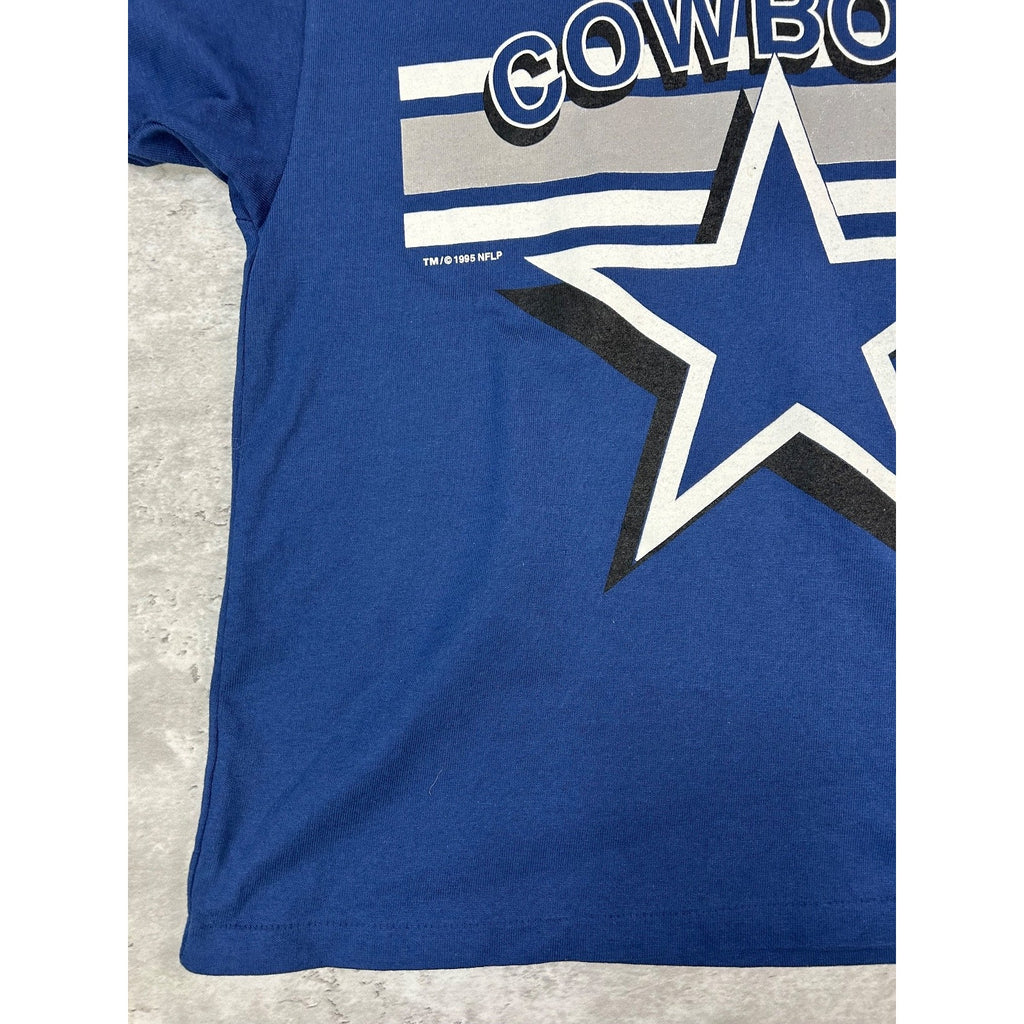 Vintage 90s Dallas Cowboys NFL Graphic Spellout Logo Jersey Size Large