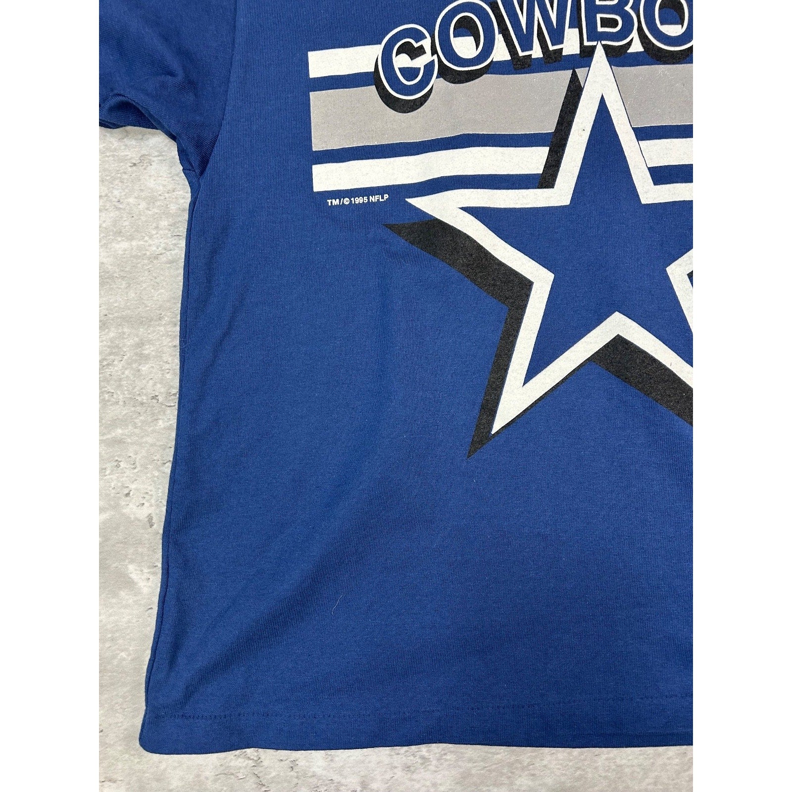 Vintage 90s Dallas Cowboys NFL Graphic Spellout Logo Jersey Size Large