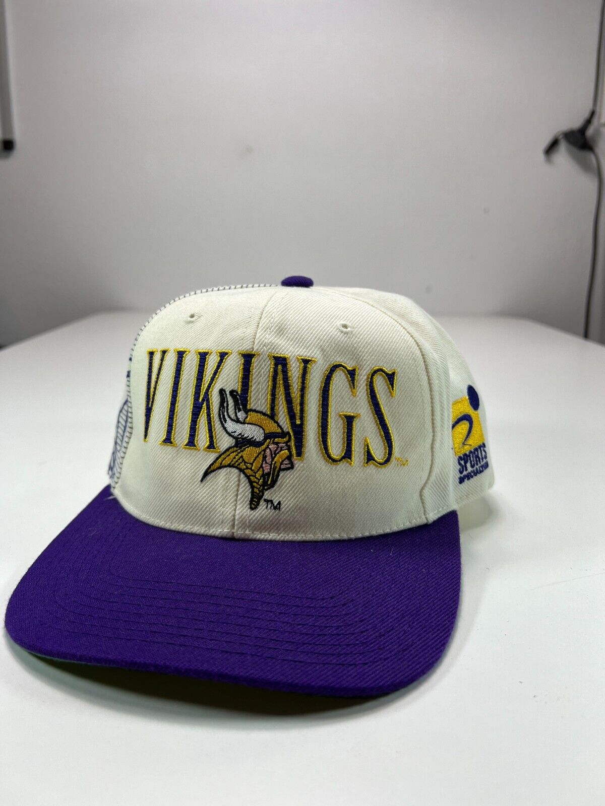 Vintage 90s Minnesota Vikings NFL Sports Specialties Laser Snapback Hat OSFA