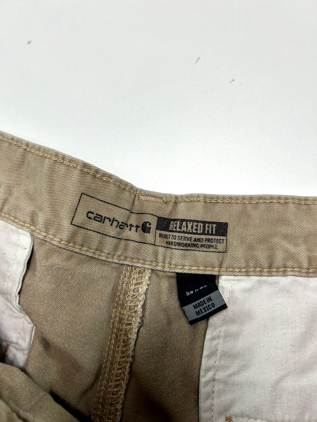 Carhartt Chino Style Twill Five Pocket Khaki Workwear Pants Size 35