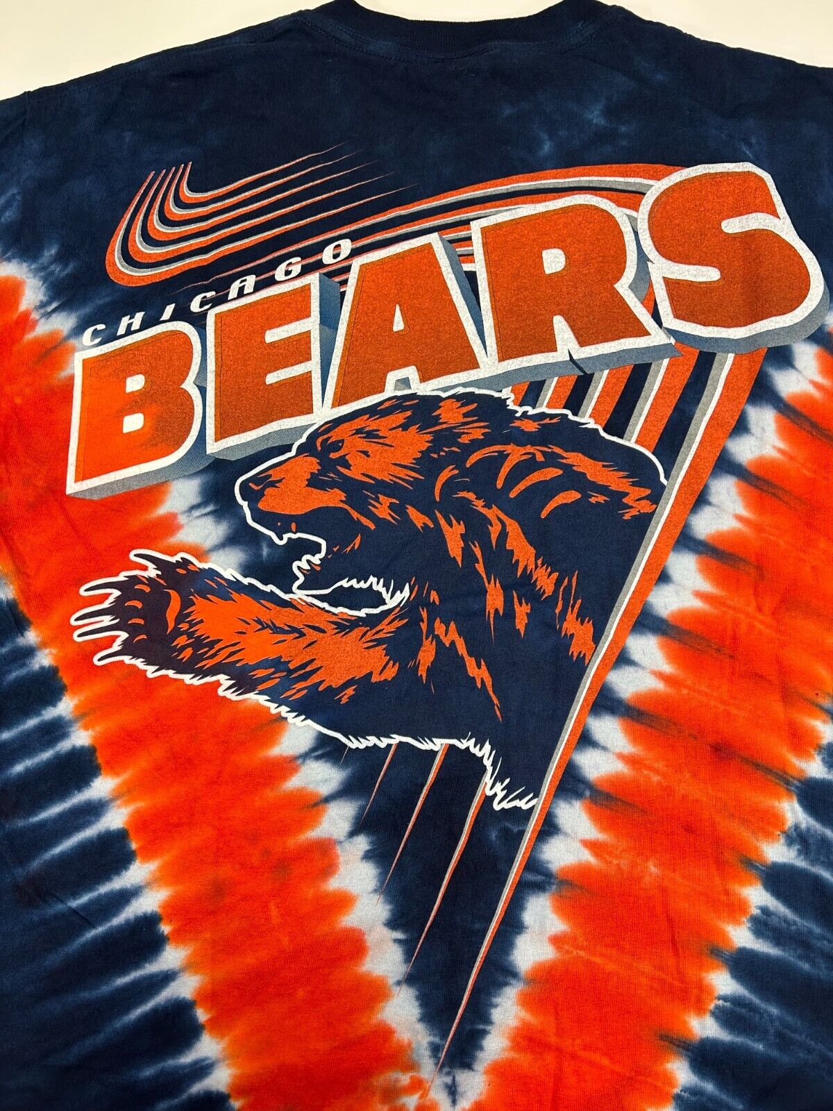 Chicago Bears NFL Big Logo Graphic Tye Dye Football T-Shirt Size Medium