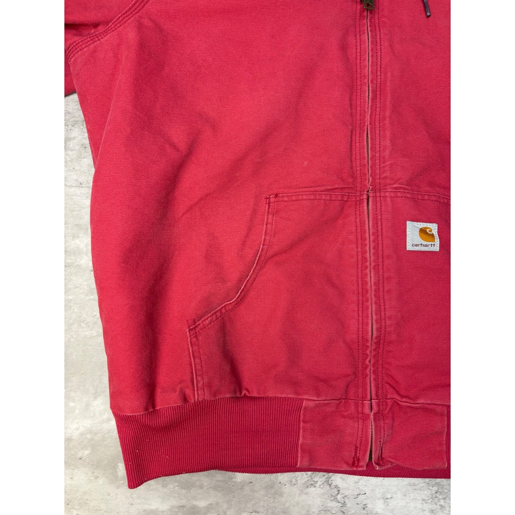 Vintage Womens Carhartt Canvas Insulated Hooded Active Jacket Size XL