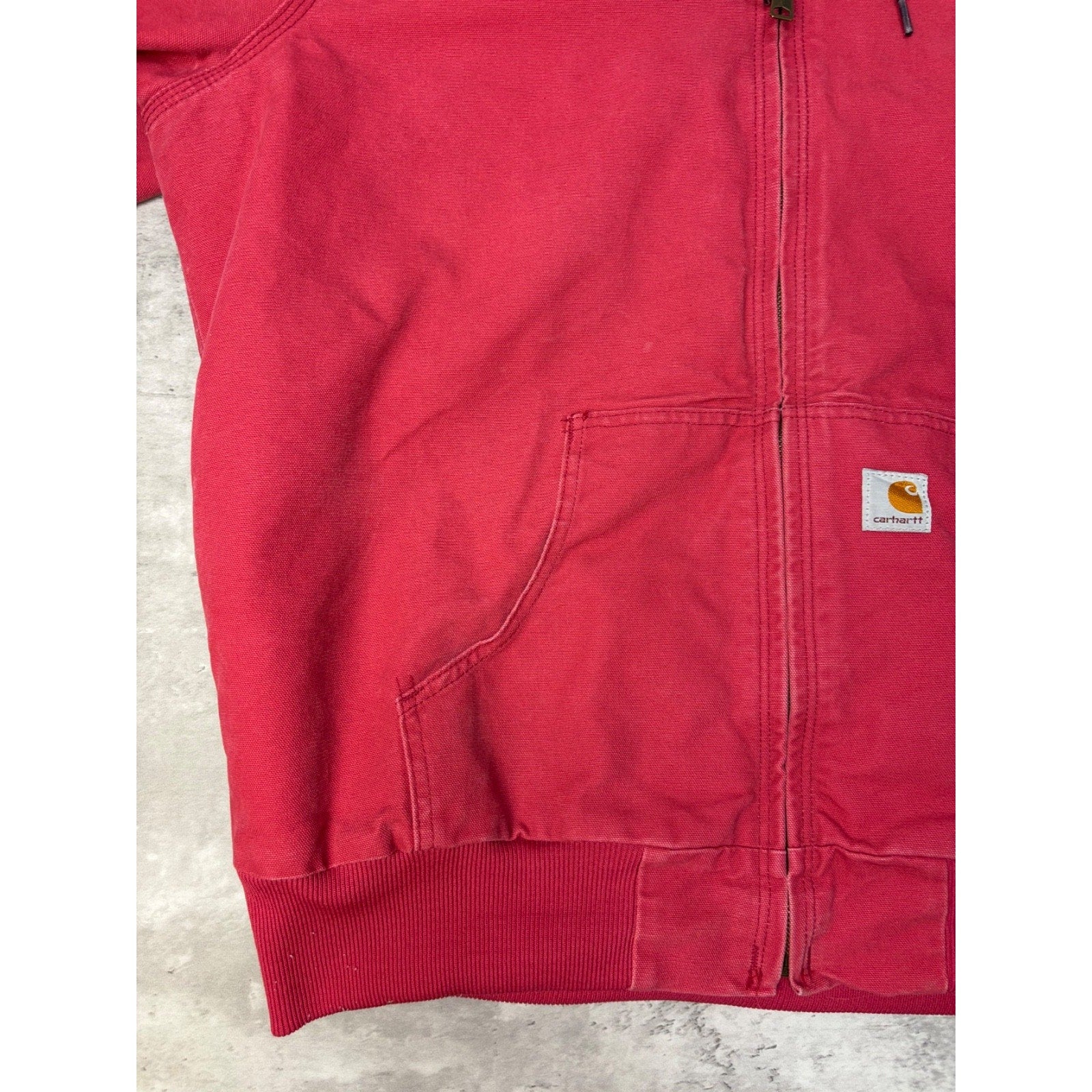 Vintage Womens Carhartt Canvas Insulated Hooded Active Jacket Size XL