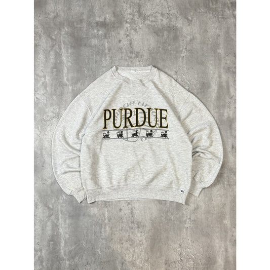 Vintage 90s Purdue Boilermakers NCAA Spellout Graphic Collegiate Sweatshirt Sz L