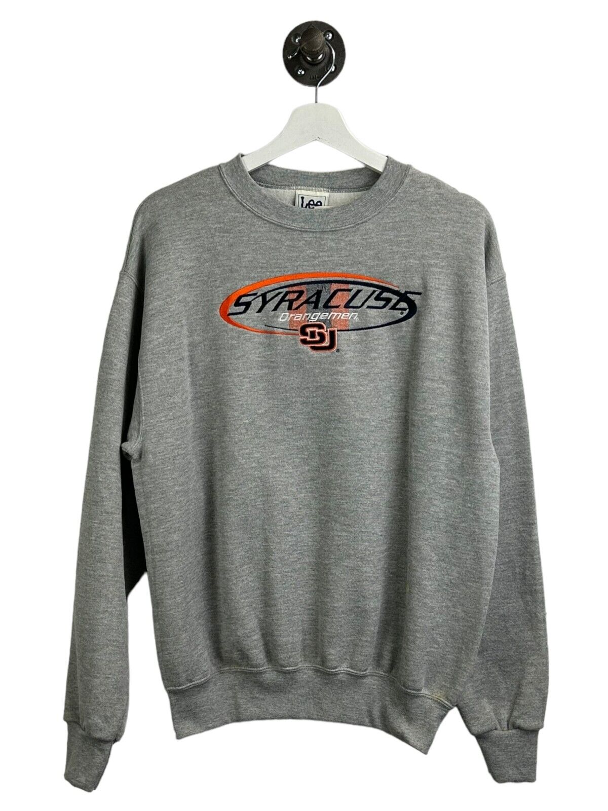 Vintage 90s Syracuse Orangemen NCAA Embroidered Spellout Sweatshirt Size Medium