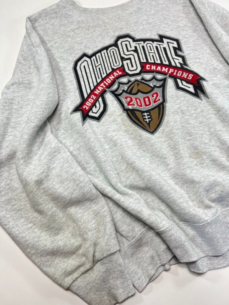 Vintage 2002 Ohio State Football Champs NCAA Graphic Sweatshirt Size XL