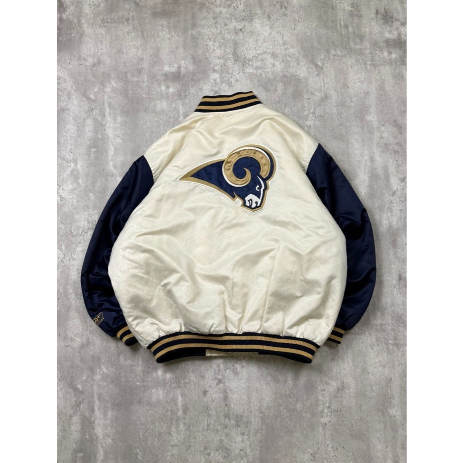 Vintage St Louis Rams NFL Reebok Football Bomber Jacket Size Large
