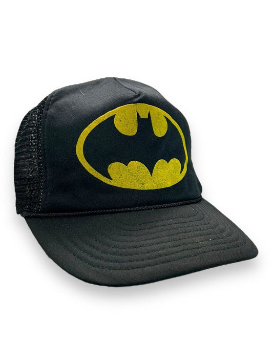 Vintage Batman Graphic Logo Movie Promo Trucker Snapback Hat OSFA