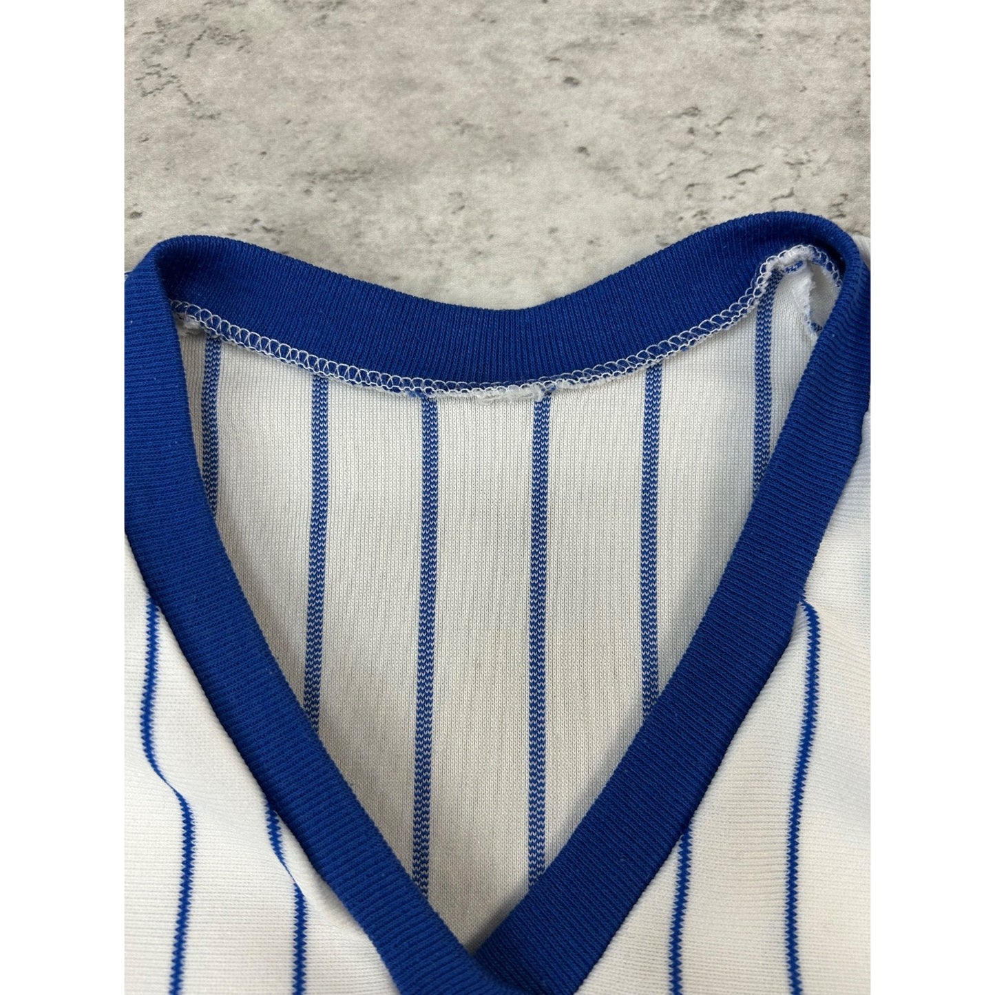 Vintage 90s Chuck Cottier #5 Chicago Cubs MLB Pinstripe Baseball Jersey Sz Large