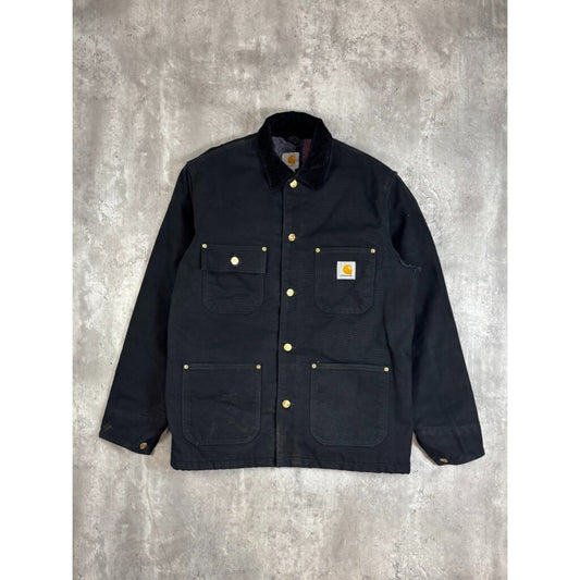 Vintage 90s Carhartt Blanket Lined Canvas Workwear Chore Jacket Size Small