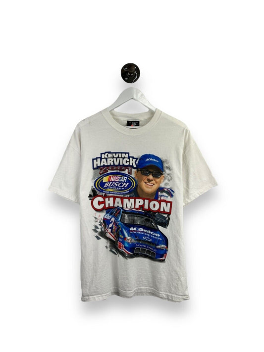 Vintage 2001 Kevin Harvick #2 Nascar Busch Series Champion T-Shirt Size Medium