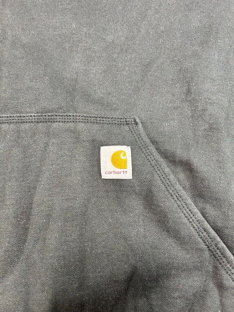 Carhartt Loose Fit Embroidered Patch Hooded Workwear Sweatshirt Size 2XL