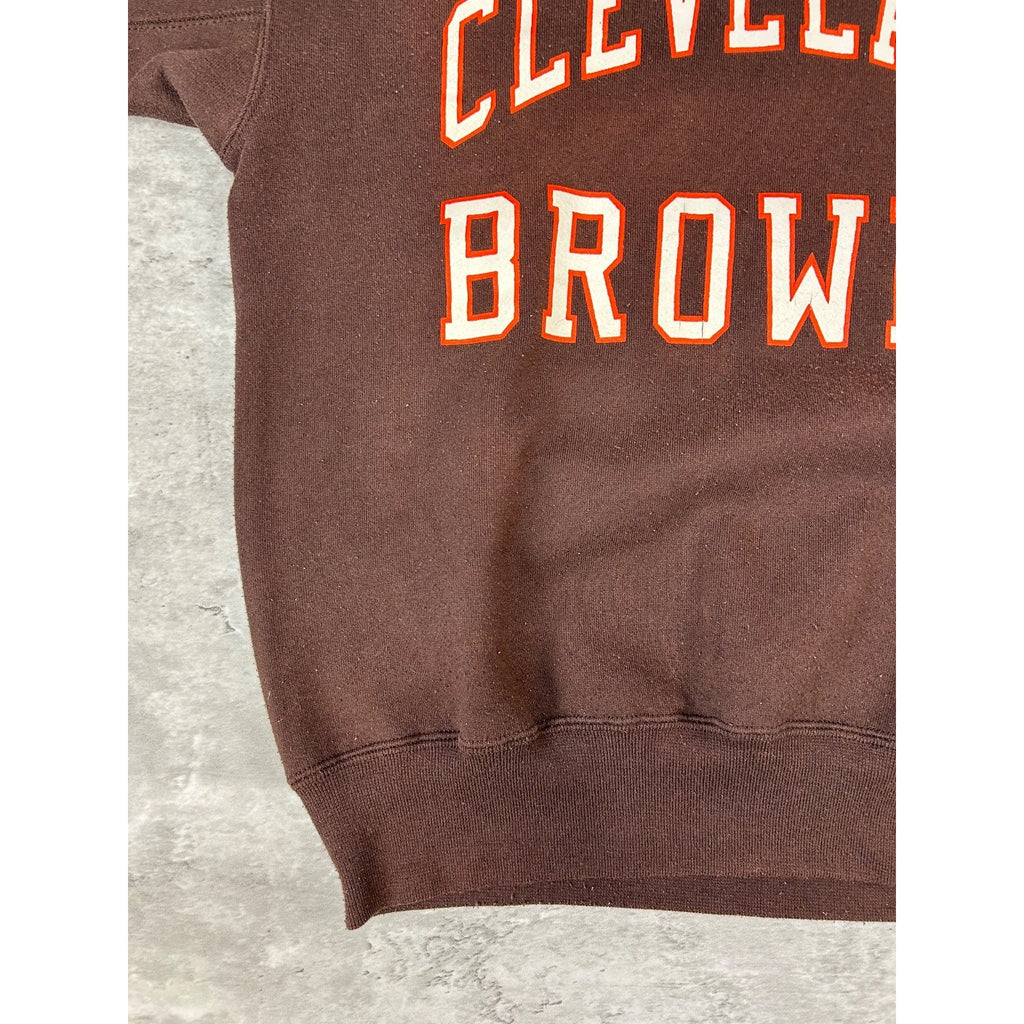 Vintage 90s Cleveland Browns NFL Spellout Graphic Football Sweatshirt Sz Medium